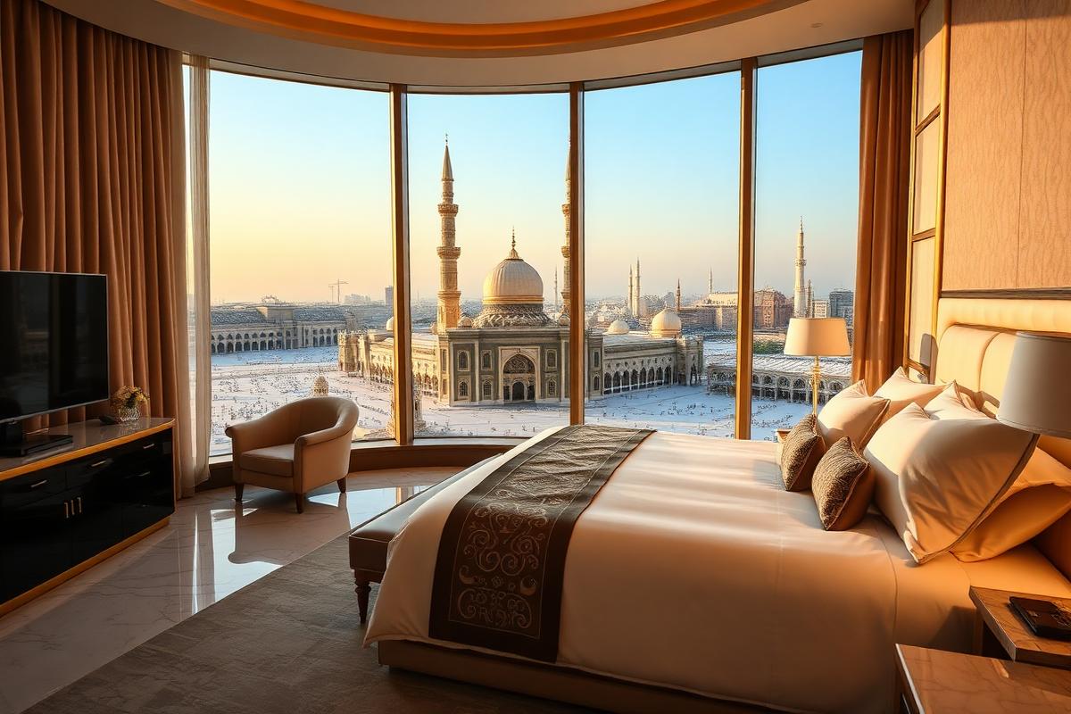 5 star hotel suite with a view of the Haram